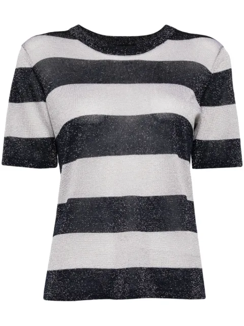 agnès b.  top tejido con motivo de rayas