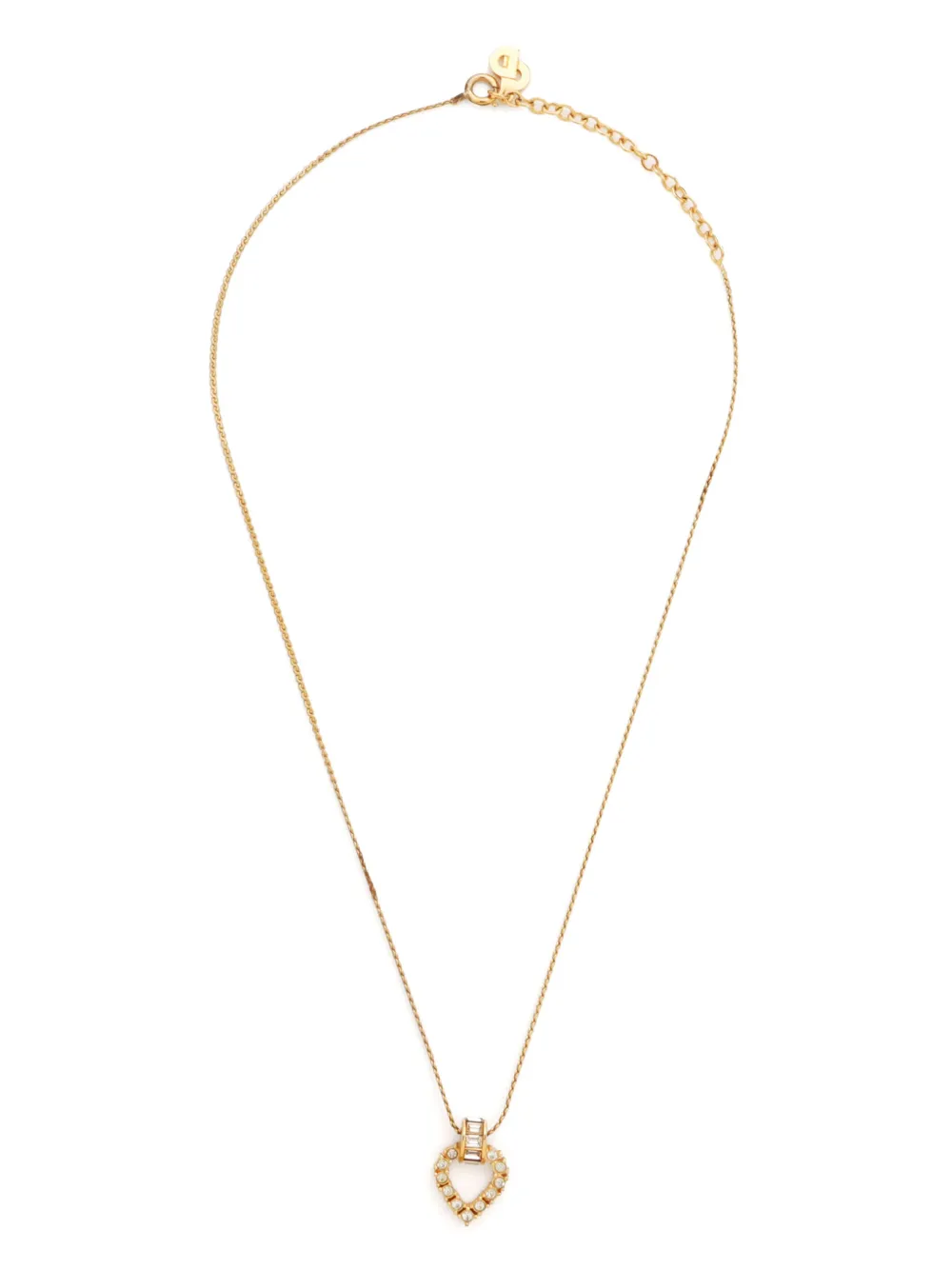 Christian Dior Pre-Owned collar con dije de corazón | dorado | Image 1