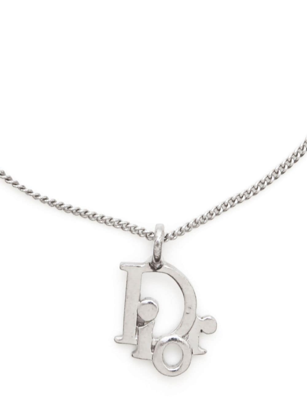 Christian Dior Pre-Owned Halsketting met logo - Zilver