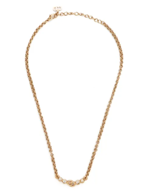 Christian Dior Pre-Owned CD rhinestone necklace