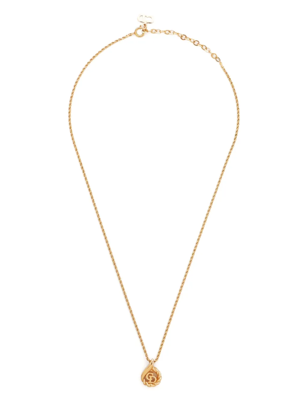 Christian Dior Pre-Owned collar con dije CD | dorado | Image 1