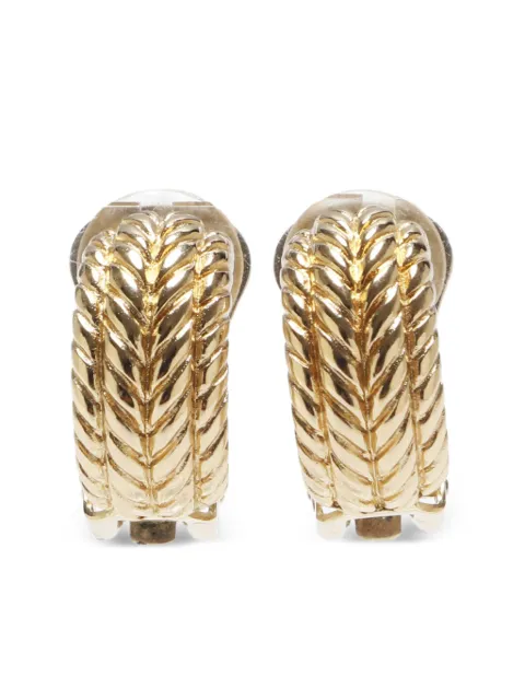 Christian Dior Pre-Owned twisted clip-on earrings