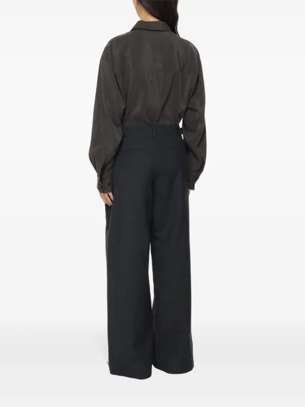 LEMAIRE タイディテール シャツ | ブラウン | FARFETCH JP