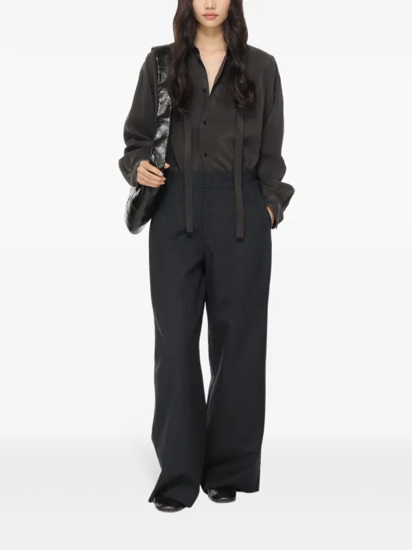 LEMAIRE - ルメール タイディテール付きシャツ LEMAIRE タイディテール シャツ | ブラウン | FARFETCH JP
