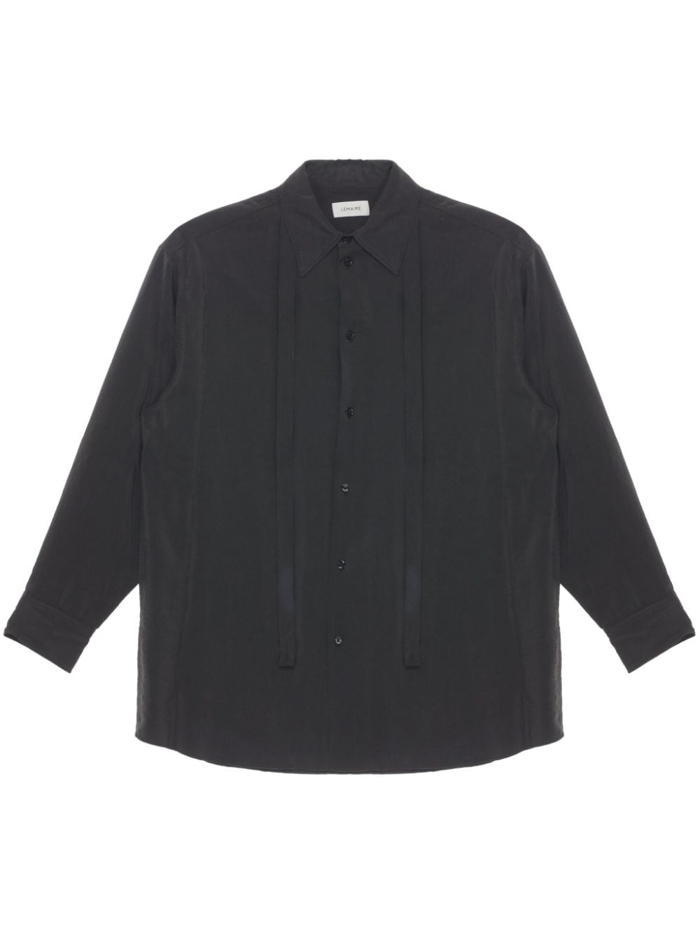 LEMAIRE tie-detail shirt - Marrone