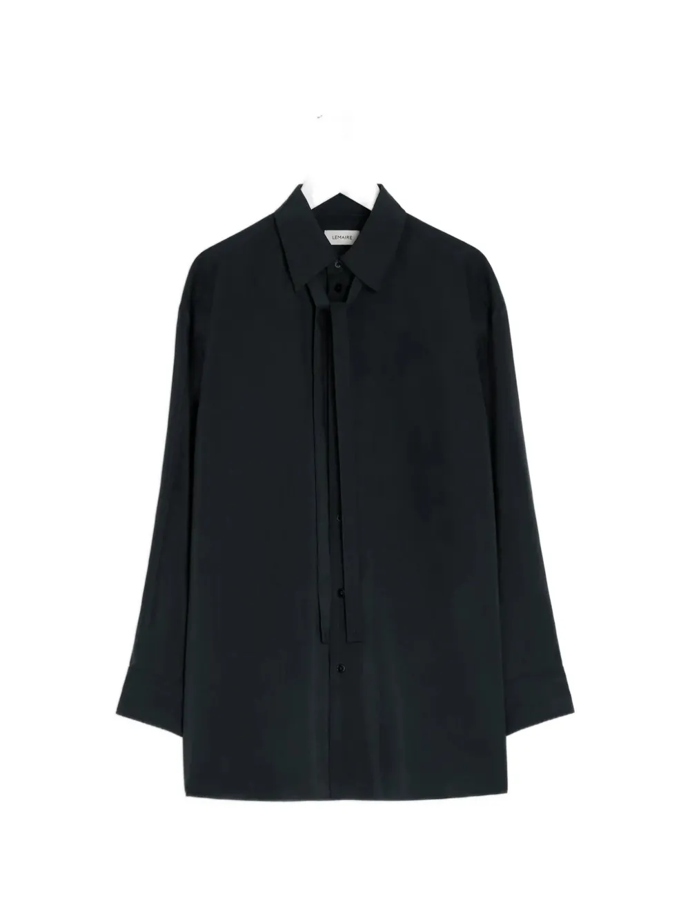 LEMAIRE Shirt met strikdetail Zwart