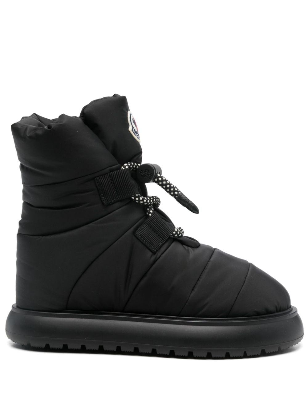 Shop Moncler Gaia Pull Boots In 黑色