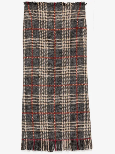 Giuseppe Di Morabito tartan-print midi skirt