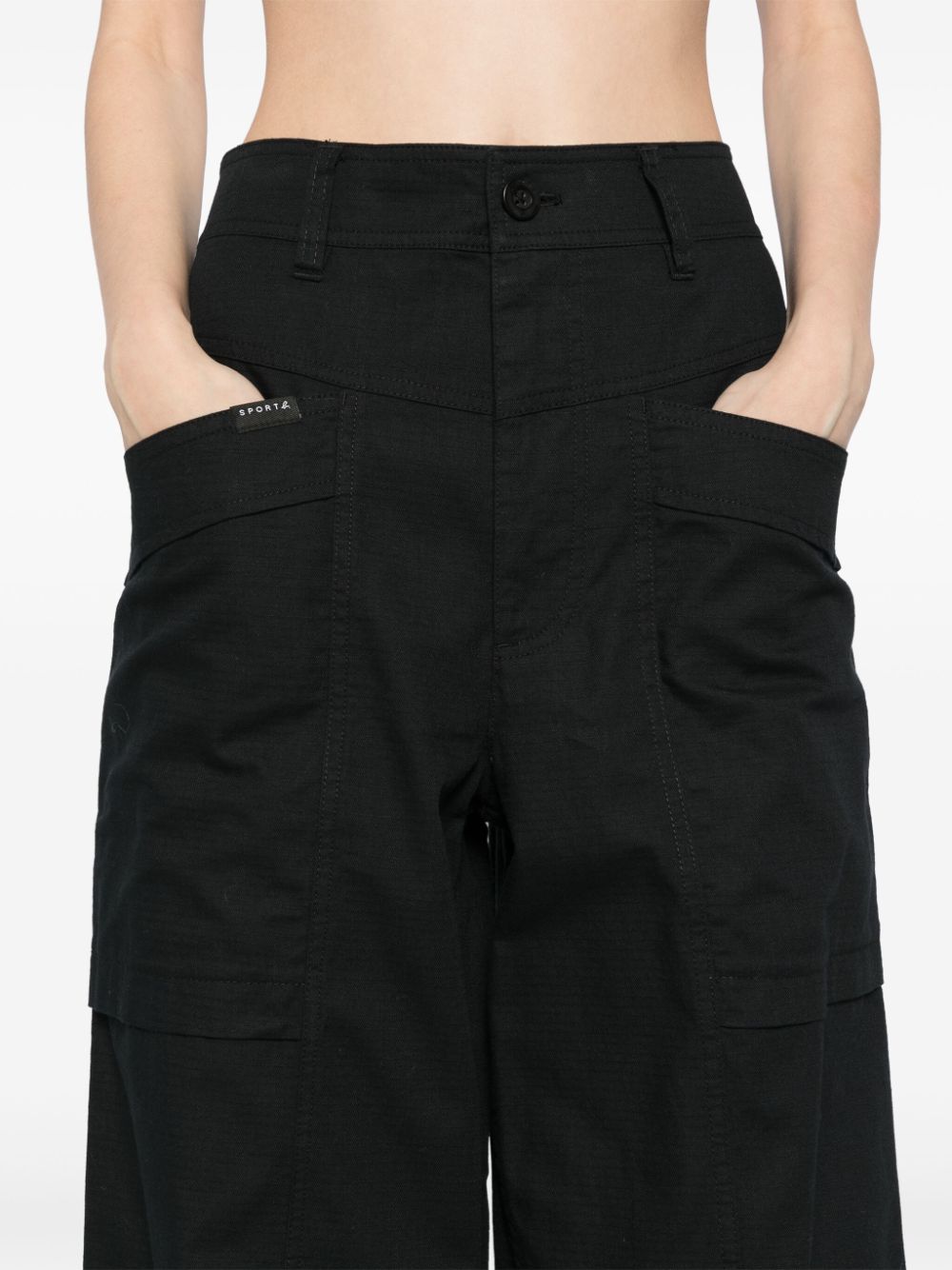 Shop Sport B. By Agnès B. Cargo Pants In Black