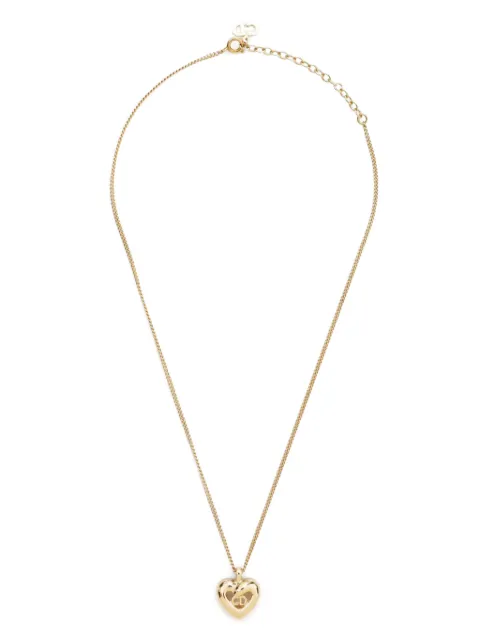 Christian Dior Pre-Owned heart pendant necklace