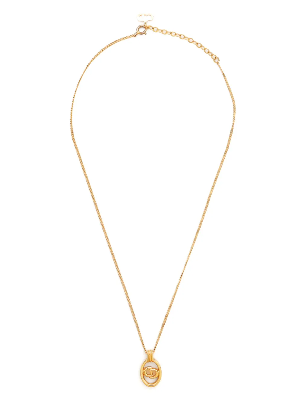 Christian Dior Pre-Owned collar con logo CD | dorado | Image 1