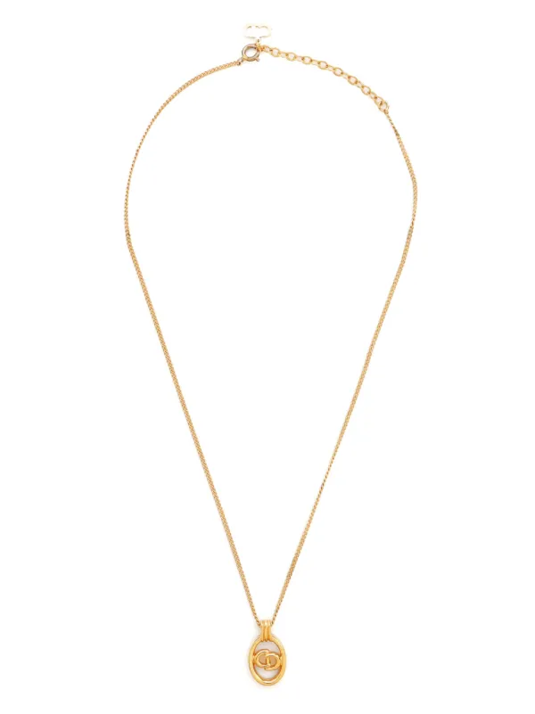 アクセサリー Christian Dior Logo CD Gold necklace Auth Christian Dior Necklace CD Logo Gold Plated Japan | eBay