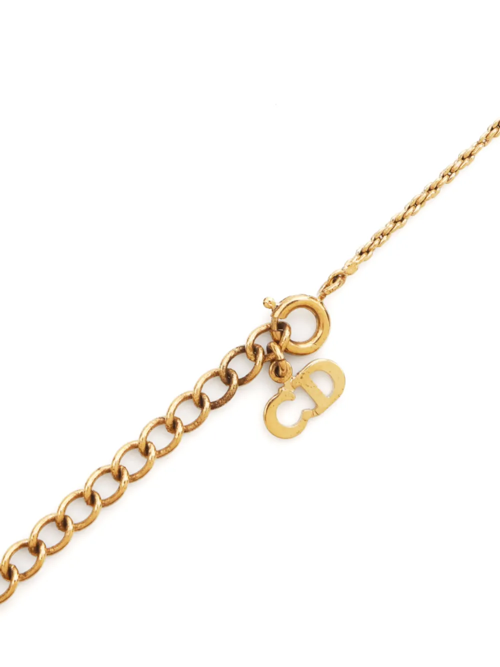 Pre-owned Dior Cd-pendant Necklace In Gold