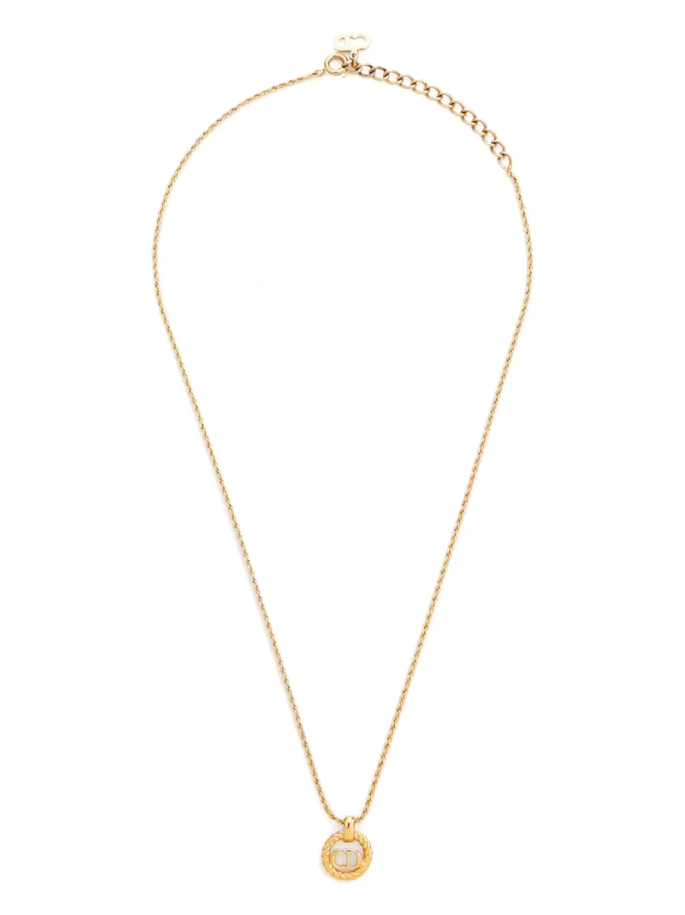 Christian Dior Pre-Owned collar con dije CD | dorado | Image 1