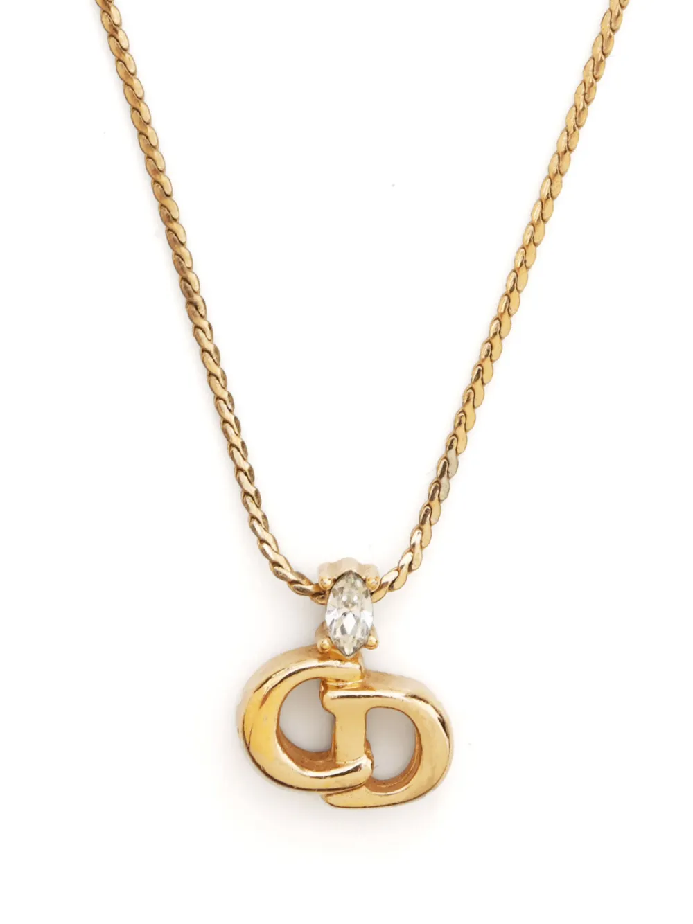 Christian Dior Pre-Owned CD pendant necklace - Goud