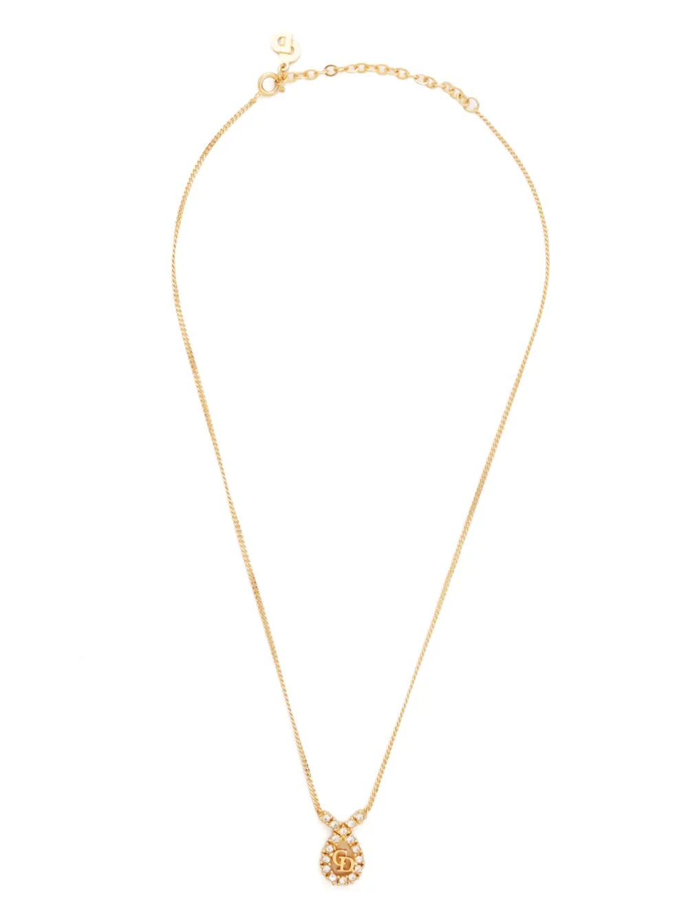 Christian Dior Pre-Owned collar con logo CD | dorado | Image 1