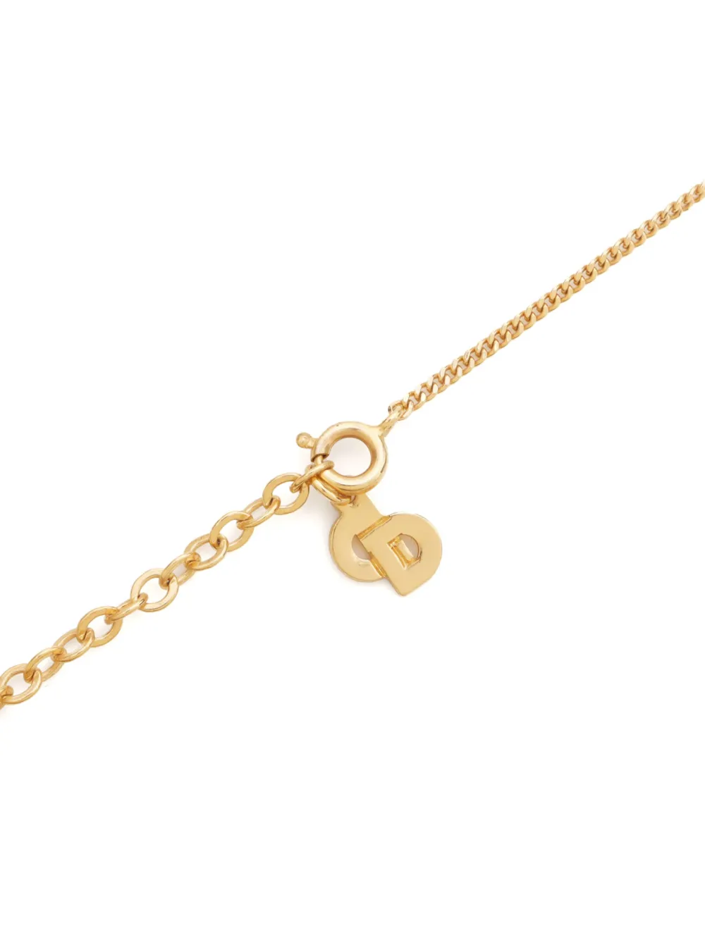 Pre-owned Dior Cd Logo Necklace In Gold