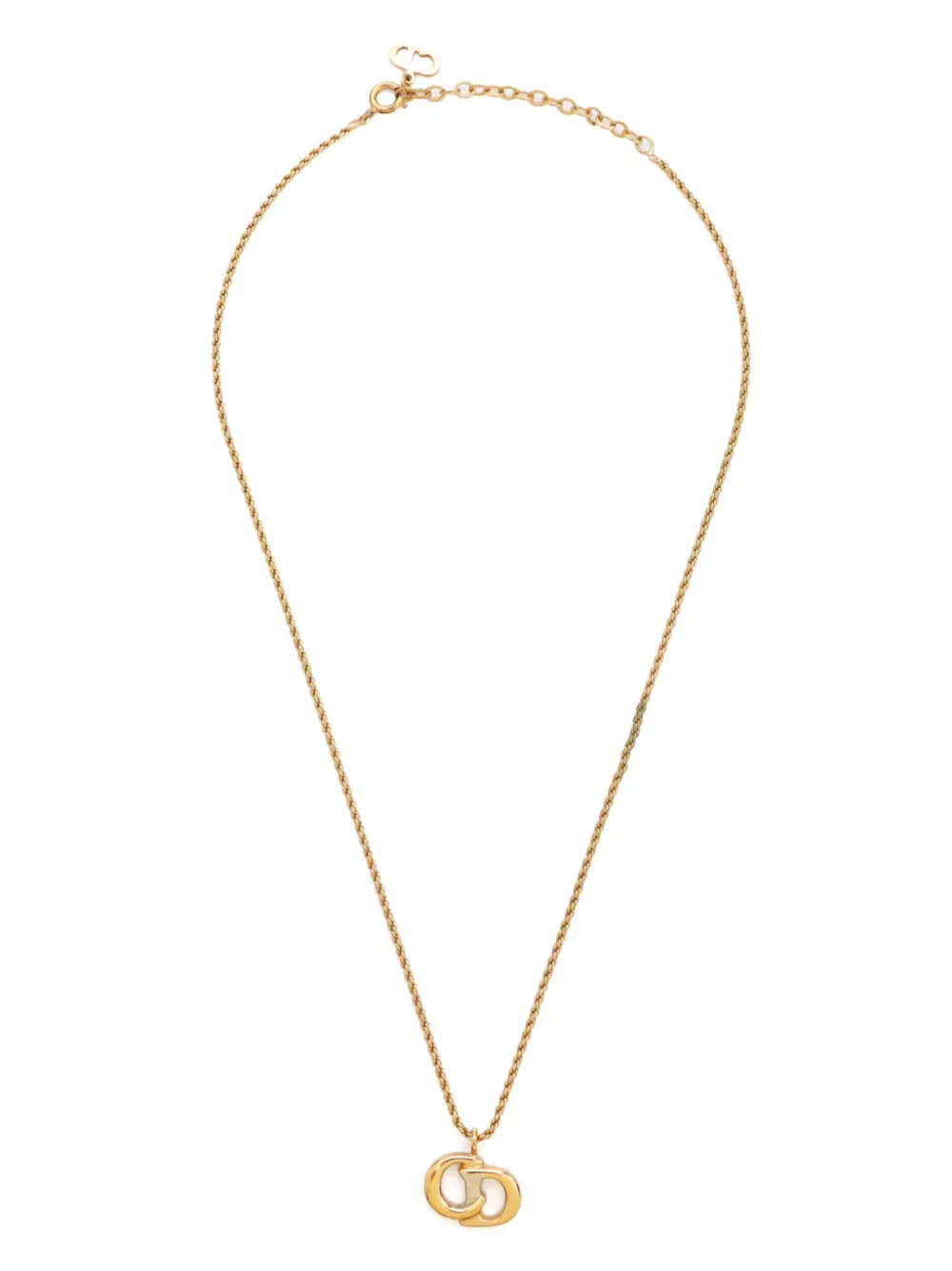 Christian Dior Pre-Owned collar con dije CD | dorado | Image 1
