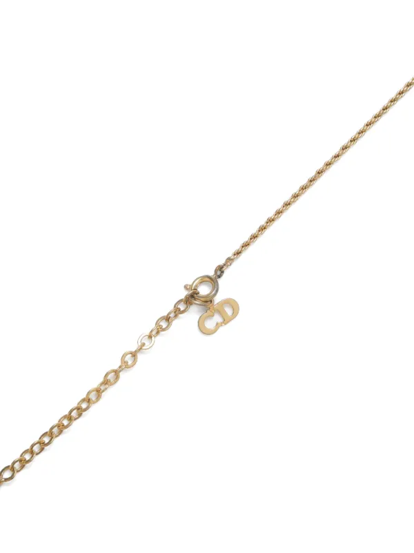 Christian Dior Logo Plate Gold Necklace① Christian Dior Logo Plate Gold-tone Gold Necklace 2031 | eBay