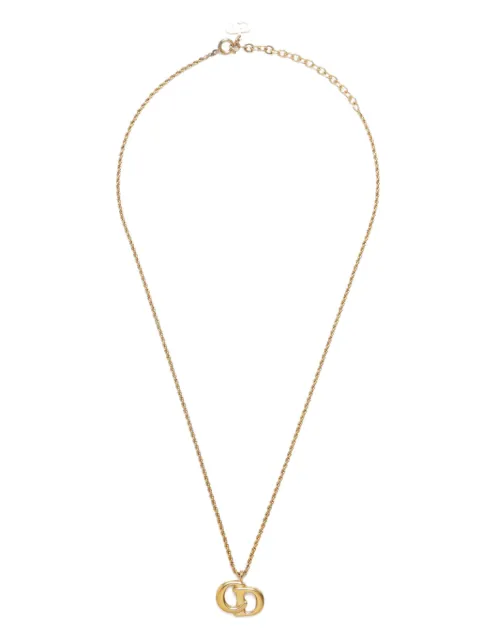 Christian Dior Pre-Owned CD logo necklace