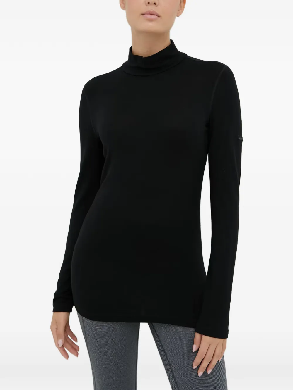 icebreaker high-neck long-sleeve top - Schwarz