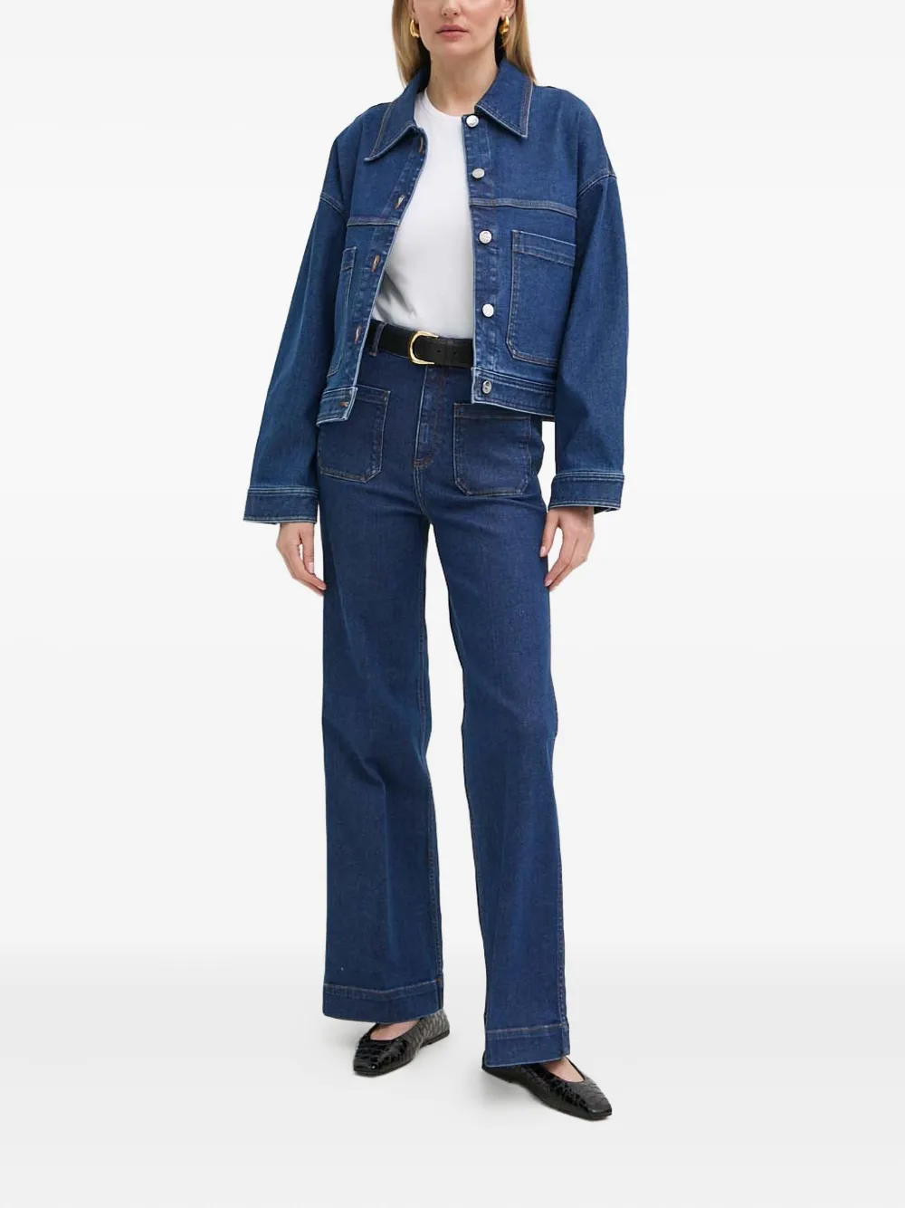 Ivy & Oak Patch-pocket Denim Jacket In Blue