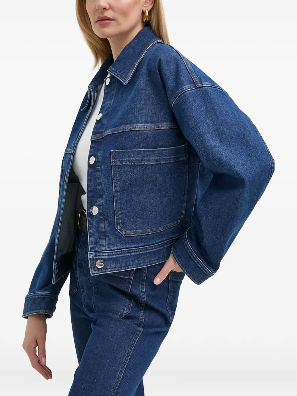 Ivy & Oak Patch-pocket Denim Jacket In Blue