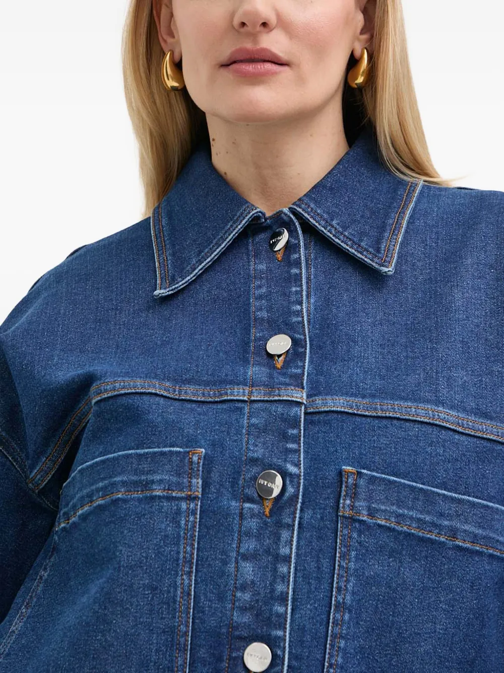 Ivy & Oak Patch-pocket Denim Jacket In Blue