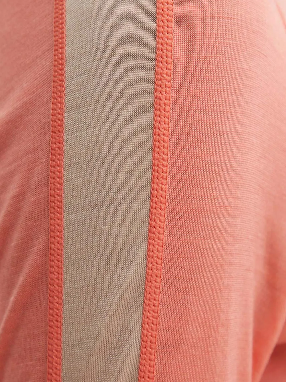 icebreaker Gestreepte top met rits Oranje