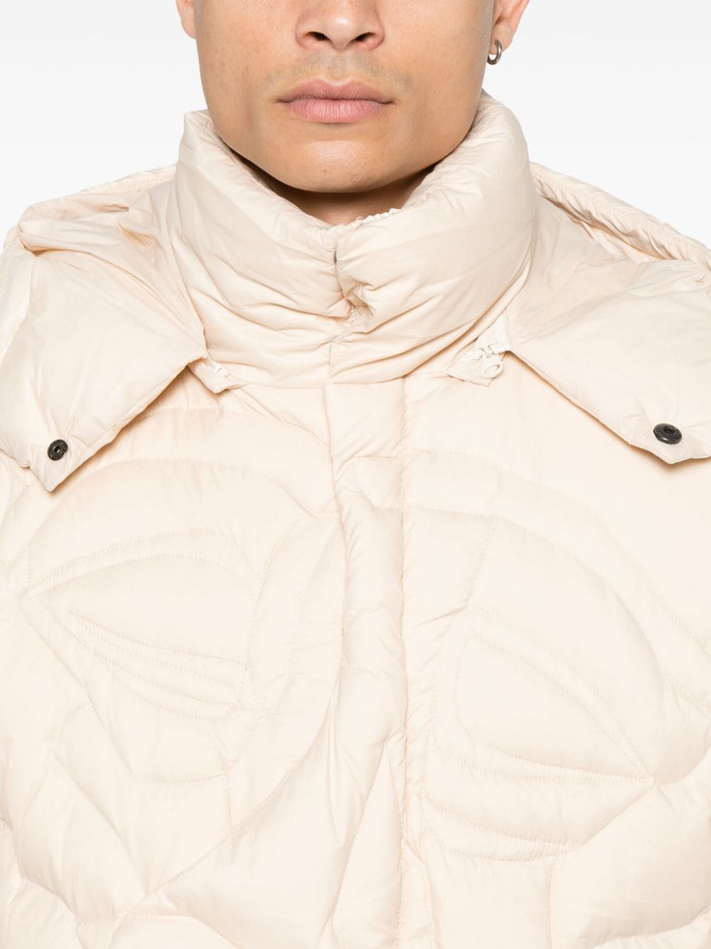 Shop Kidsuper Kissing Puffer Jacket In Neutrals