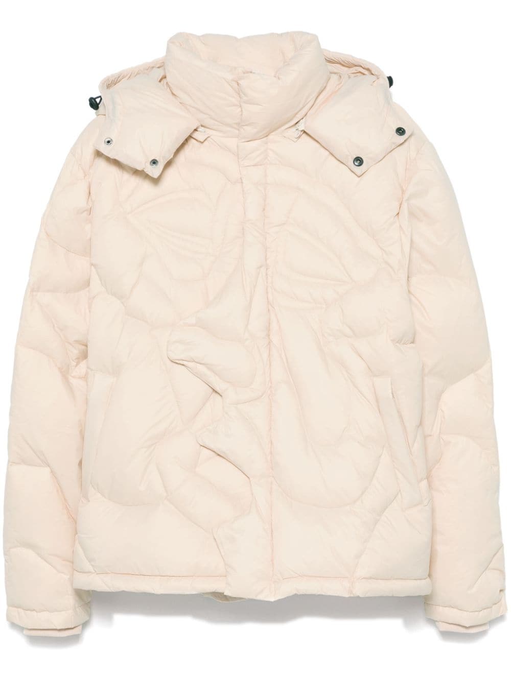 Shop Kidsuper Kissing Puffer Jacket In Neutrals