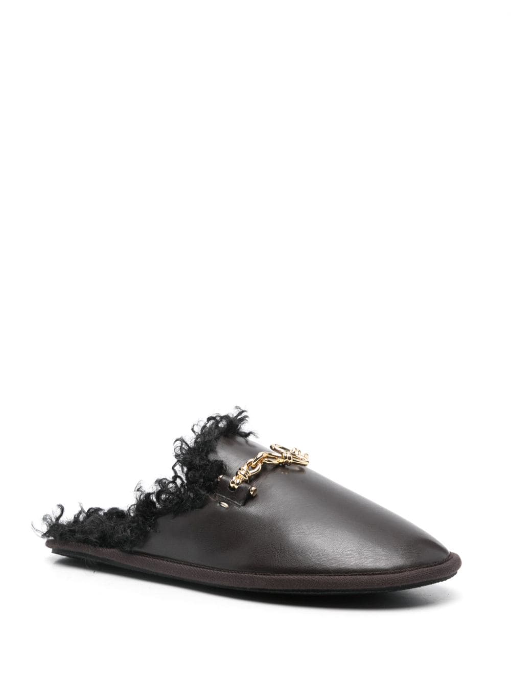 Shop Stella Mccartney Ryder Slippers In Braun