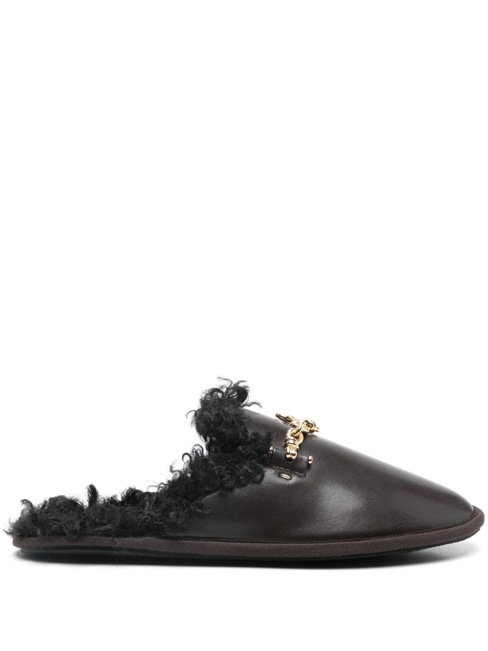 Shop Stella Mccartney Ryder Slippers In Brown