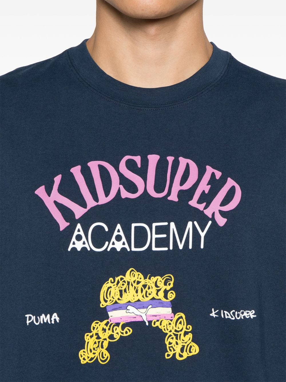 Shop Puma X Kidsuper Graphic-print T-shirt In 蓝色