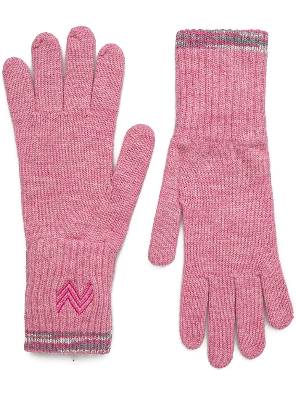 Missoni logo-embroidered gloves - Pink