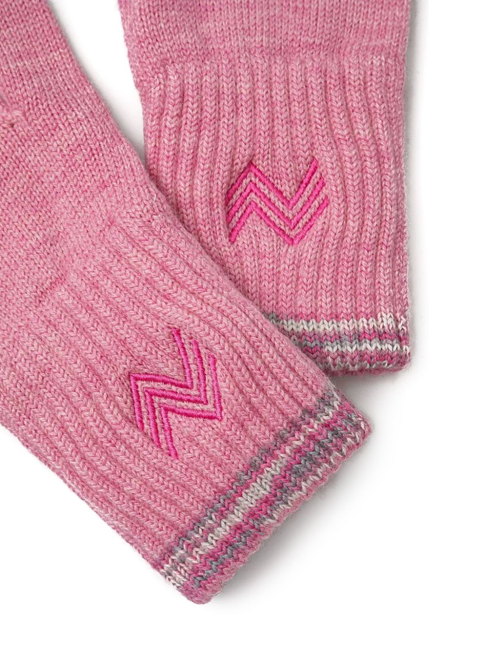 Missoni logo-embroidered gloves - Pink