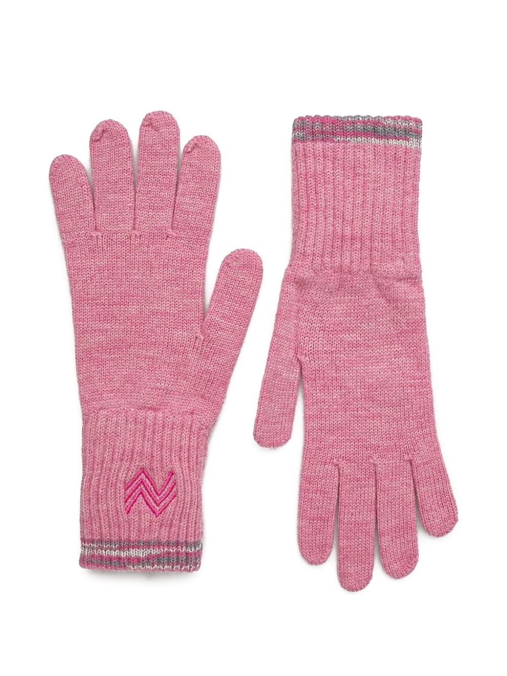 logo-embroidered gloves