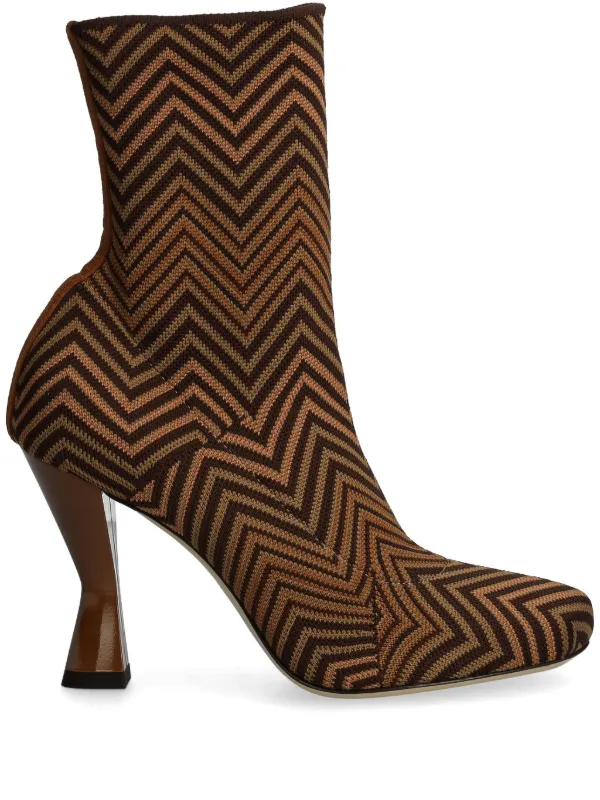 Missoni zigzag-pattern Boots Brown FARFETCH JO