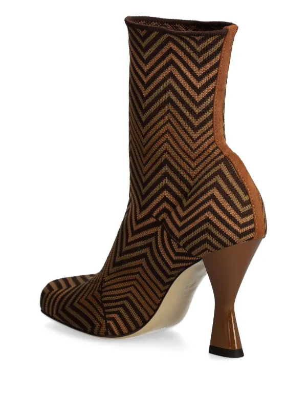 Missoni zigzag-pattern Boots Brown FARFETCH PH