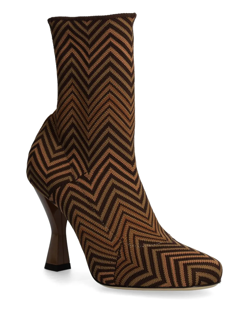 Missoni zigzag-pattern boots Brown