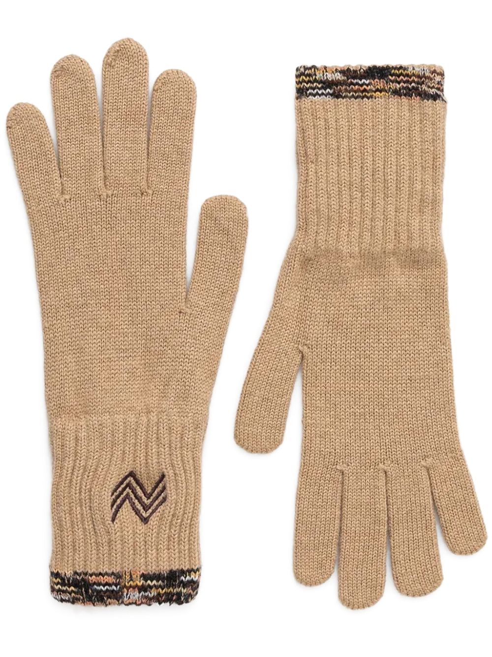 Missoni logo-embroidered gloves - Neutrals