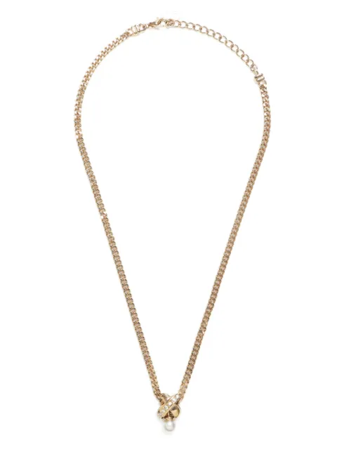 Christian Dior Pre-Owned collar con detalle de perlas