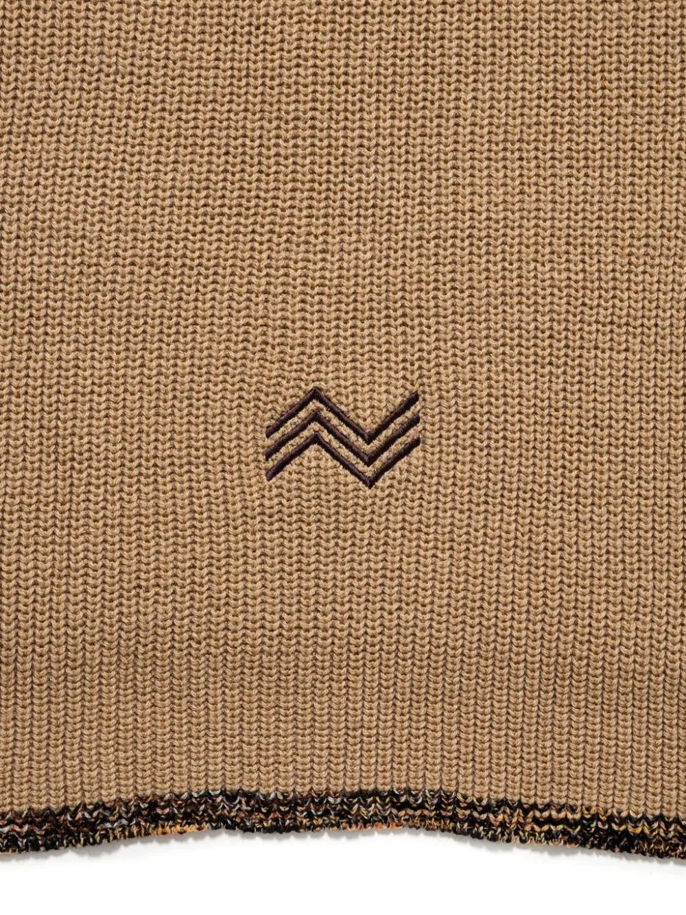 Missoni logo-embroidered scarf - Bruin