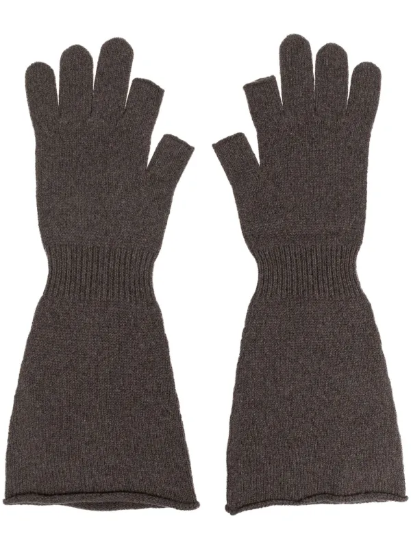 Rick Owens three finger Gloves Brown FARFETCH AU