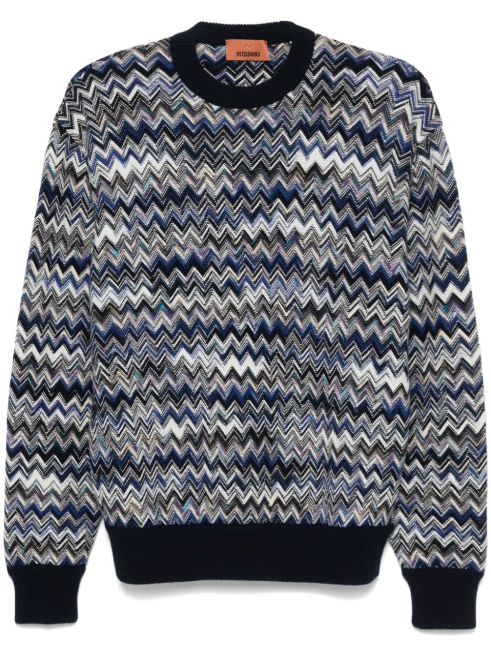 Missoni Zigzag-woven Sweater In Blue