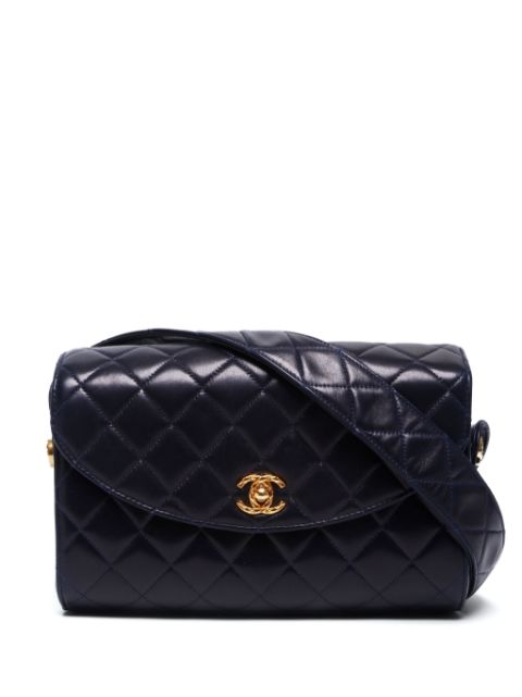 HOT SALE CHANEL 1991-1994 CC quilted shoulder bag Women