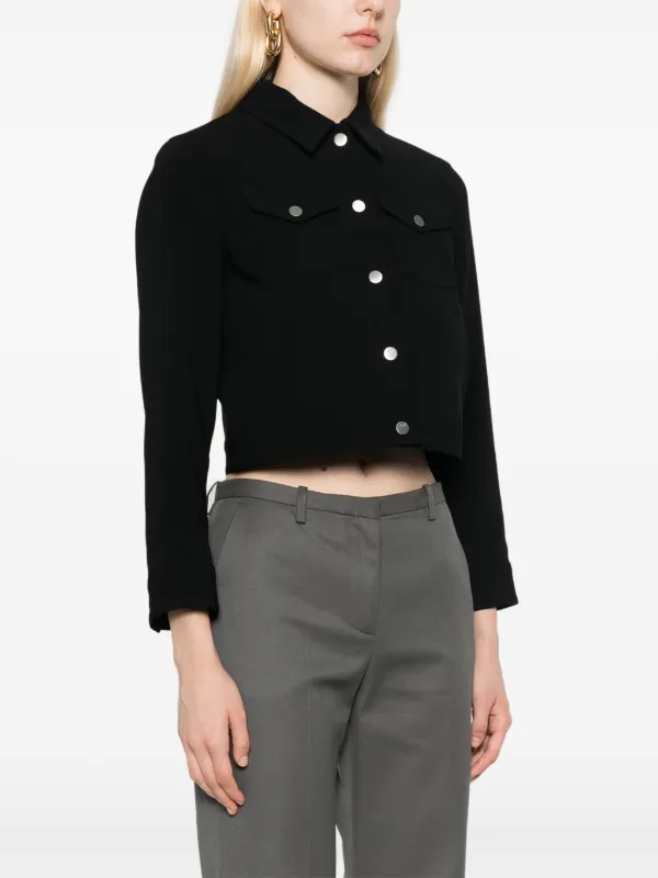 ジャケット・アウター Theory Compact Crepe Sweatshirt Bomber Theory - Compact Crepe Zip Up Bomber / コンパクトクロップド
