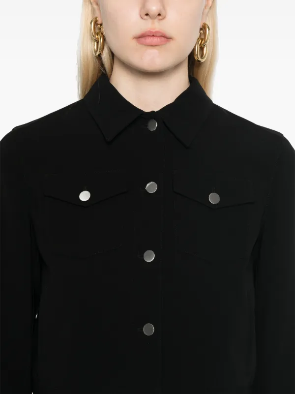 ジャケット・アウター Theory Compact Crepe Sweatshirt Bomber Theory - Compact Crepe Zip Up Bomber / コンパクトクロップド