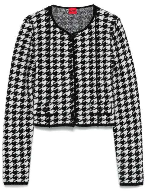 HUGO houndstooth-pattern cardigan