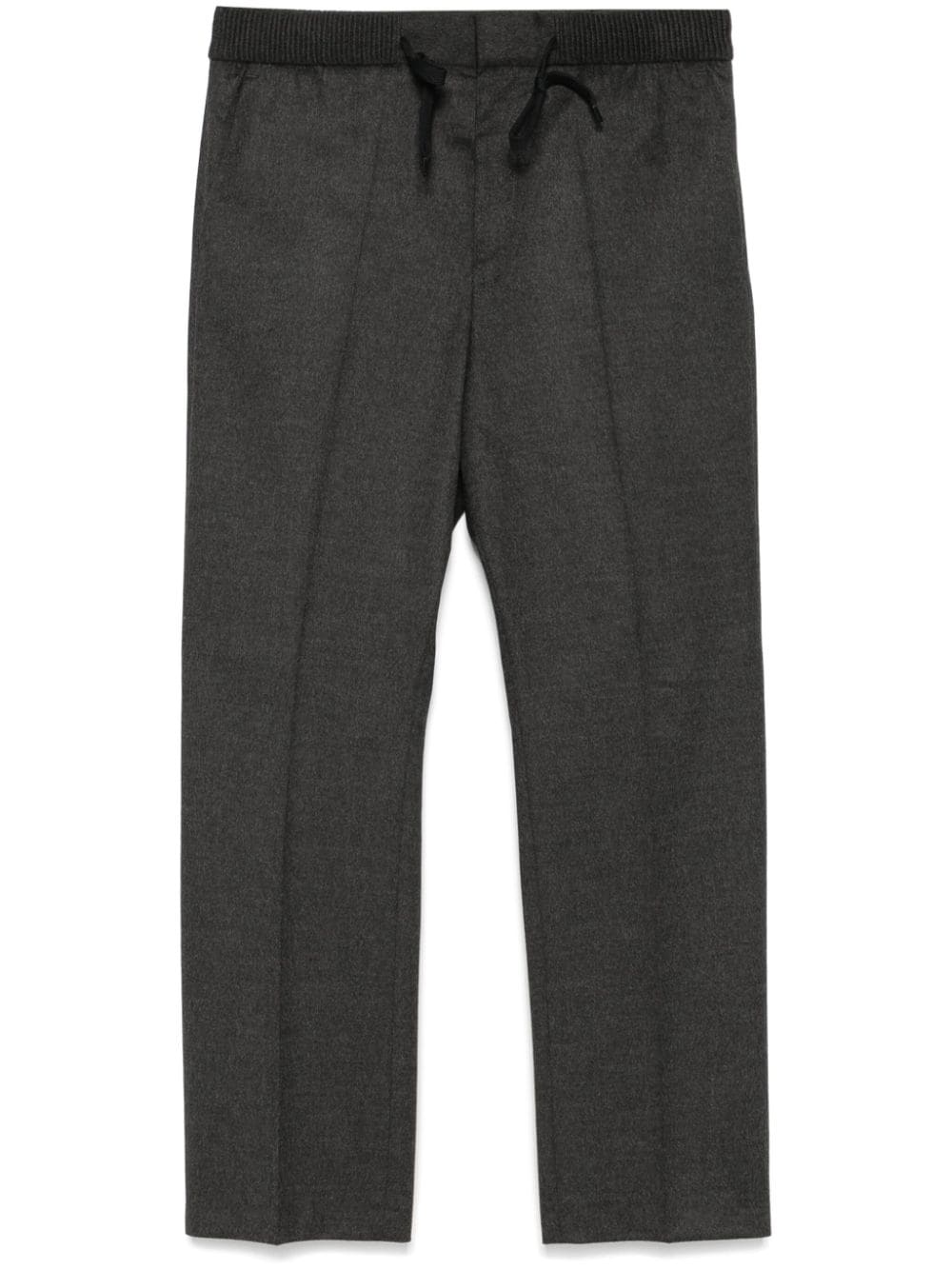 Shop Hugo Slim-cut Flannel Trousers In Grey